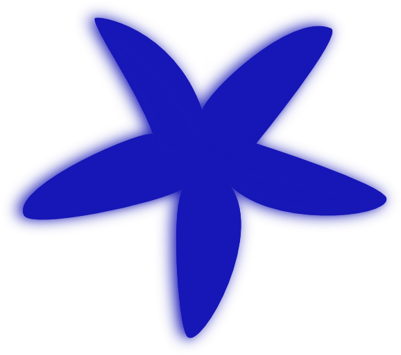 Blue Starfish Svg Clip Arts 600 X 534 Px (600x534), Png Download