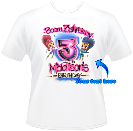 Shimmer Shine Shirt Shimmer Shine Birthday Shimmer - T Shirt Design Birthday Girl (498x531), Png Download