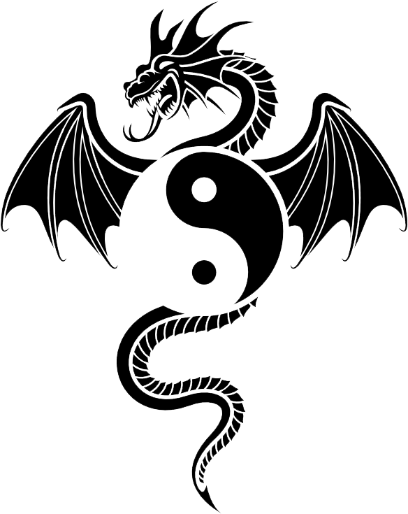 Share This Article - Chinese Dragon Yin Yang (681x805), Png Download