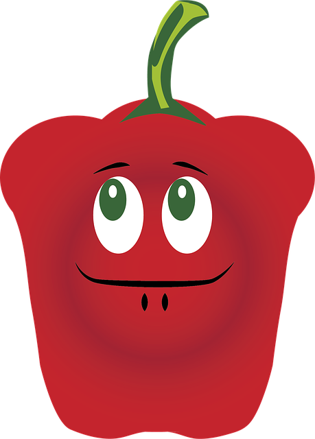 Fruit, Vegetable, Vegetables, Red Pepper, Bell Pepper - Vegetable (459x640), Png Download