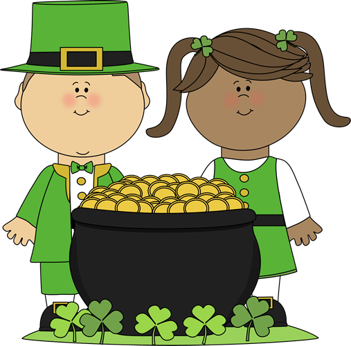 St Patricks Kids Pot Of Gold - March Morning Work For Kindergarten (507x500), Png Download