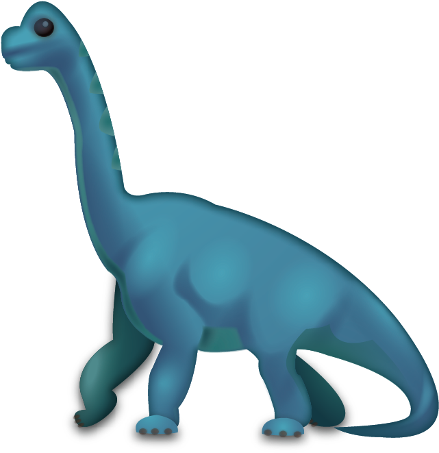 Brachiosaurus Iphone Emoji Jpg - Type Of Dinosaur Is The Blue Emoji (480x474), Png Download