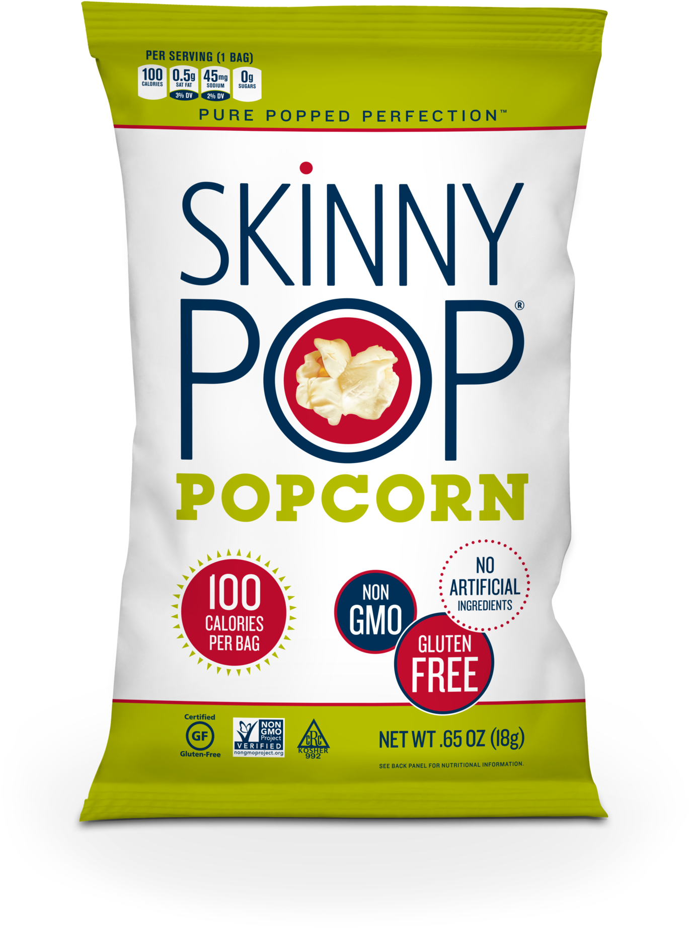 Skinny Pop Popcorn Original - Skinny Pop Popcorn Real Butter (1528x2048), Png Download