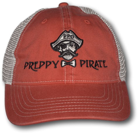 Preppy Pirate / Comfort Colors Unstructured Trucker - Baseball Cap (500x500), Png Download