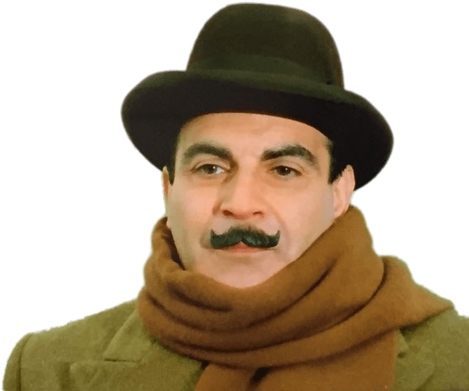 Hercule Poirot David Suchet With Scarf Png - David Suchet (736x568), Png Download