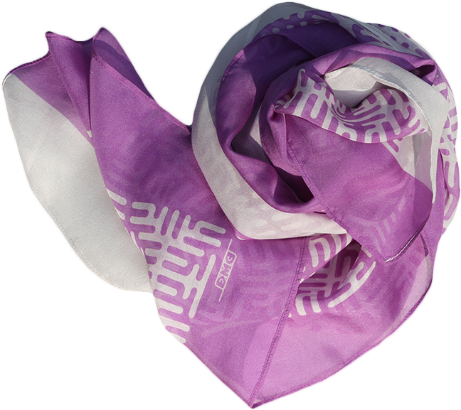 Honeydipper Silk Chiffon Scarf - Purple Scarf Transparent Background (680x680), Png Download