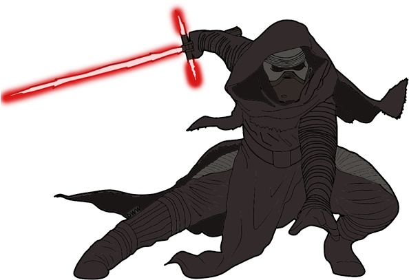 Clip Royalty Free Download Stormtrooper Bb Free On - Kylo Ren Clip Art (600x418), Png Download