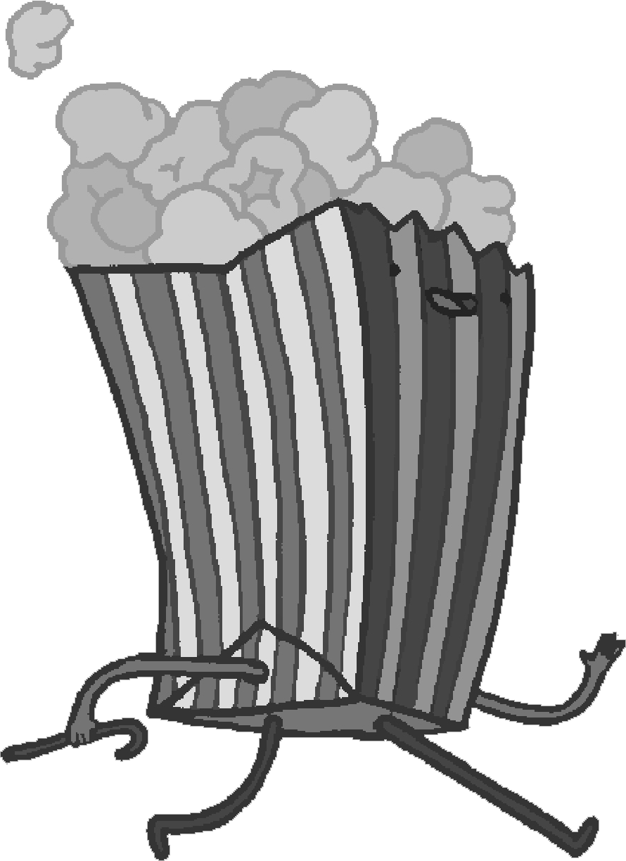 Popcorn Man - Palomitas Blanco Y Negro (890x1224), Png Download