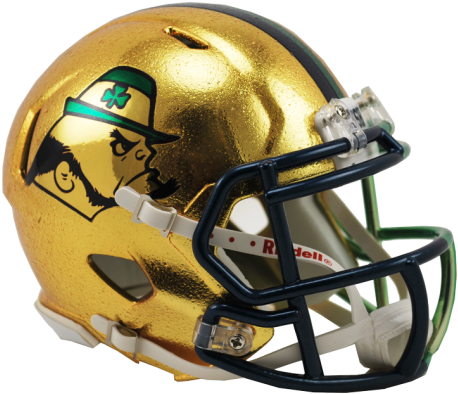 Notre Dame 2015 Shamrock Series Boston Hydrofx Riddell - Riddell Notre Dame Fighting Irish 2015 Hydroskin Boston (475x408), Png Download