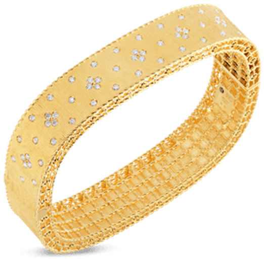 Roberto Coin Gold Jewelry - Roberto Coin Princess Bangle (750x750), Png Download