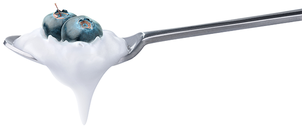 Single Blueberry Png Download - Löffel Des Erdbeerjoghurts Magnet (626x292), Png Download