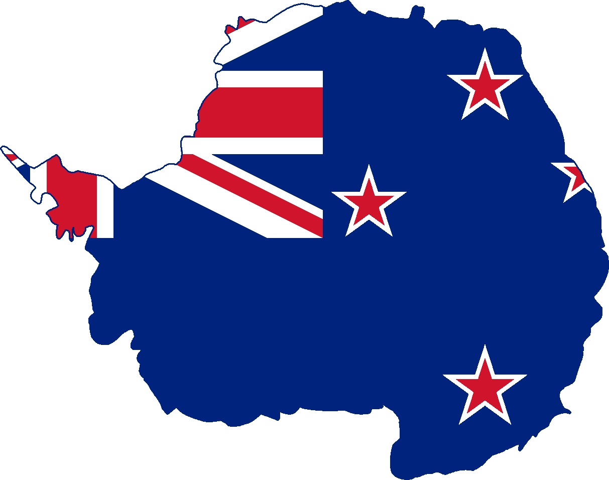 Flag Map Of Antarctica - Flag New Zealand Png (1213x956), Png Download