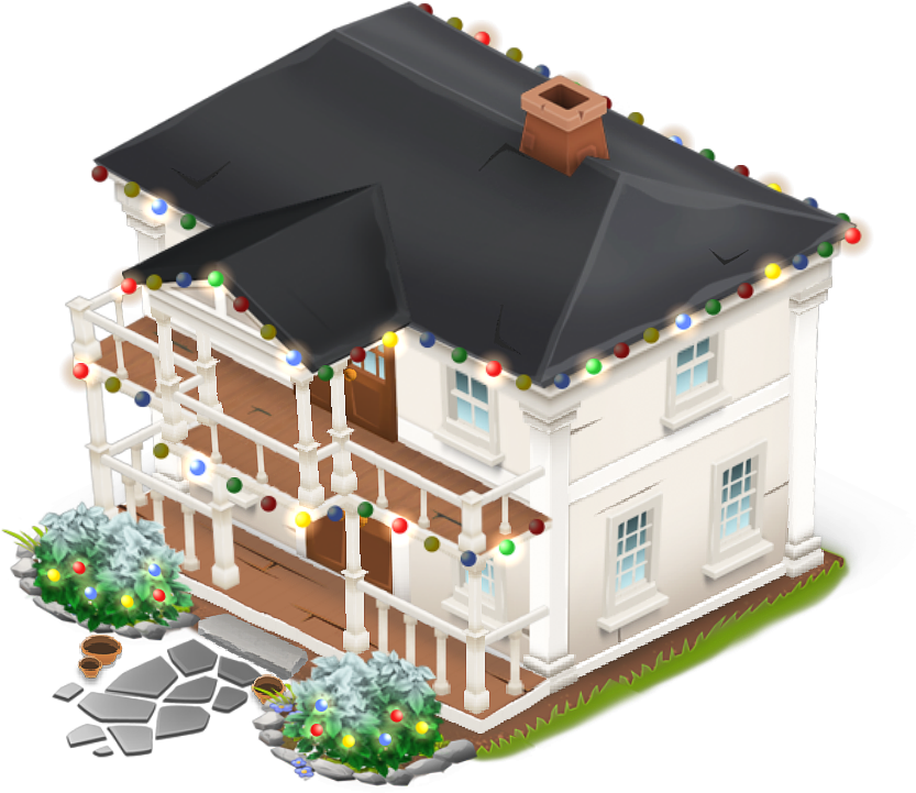 Farmhouse Christmas - House In Hay Day (878x878), Png Download