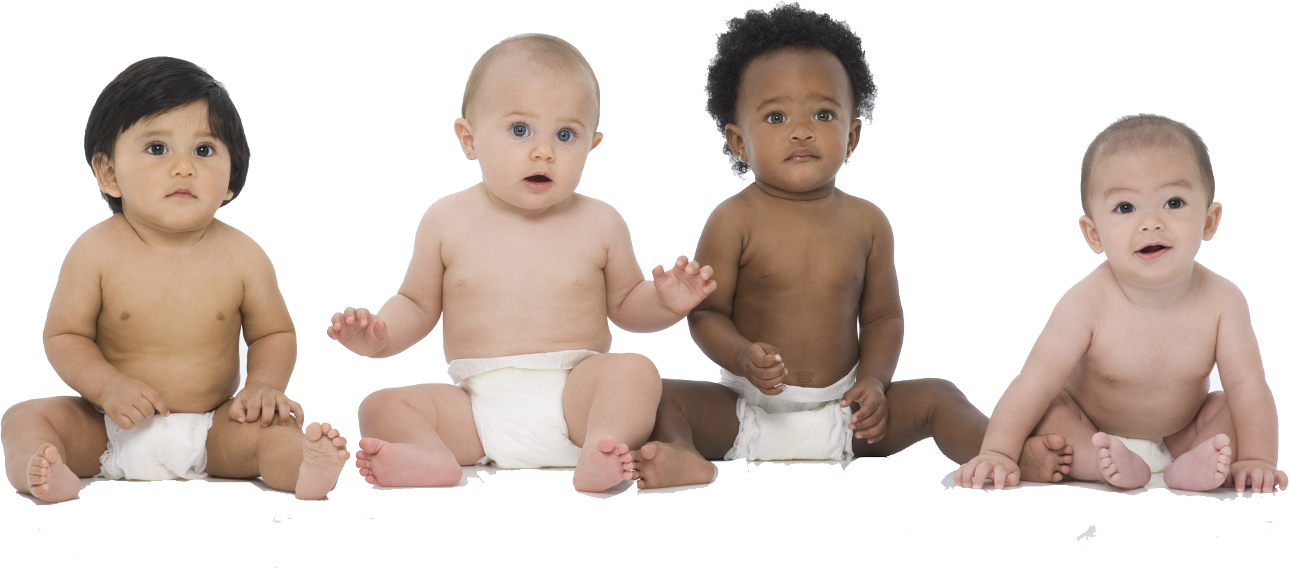 Latino Baby In Diaper (2000x1000), Png Download