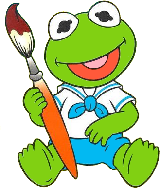 Baby Kermit As Tommy Pickles - Muppet Babies Clipart (336x402), Png Download
