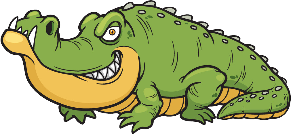 Crocodile Royalty Free Clip - Crocodile Cartoon Png (1024x596), Png Download