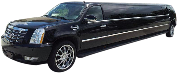Black Stretch Cadillac Escalade Limo - Black Cadillac Escalade Limo (600x343), Png Download