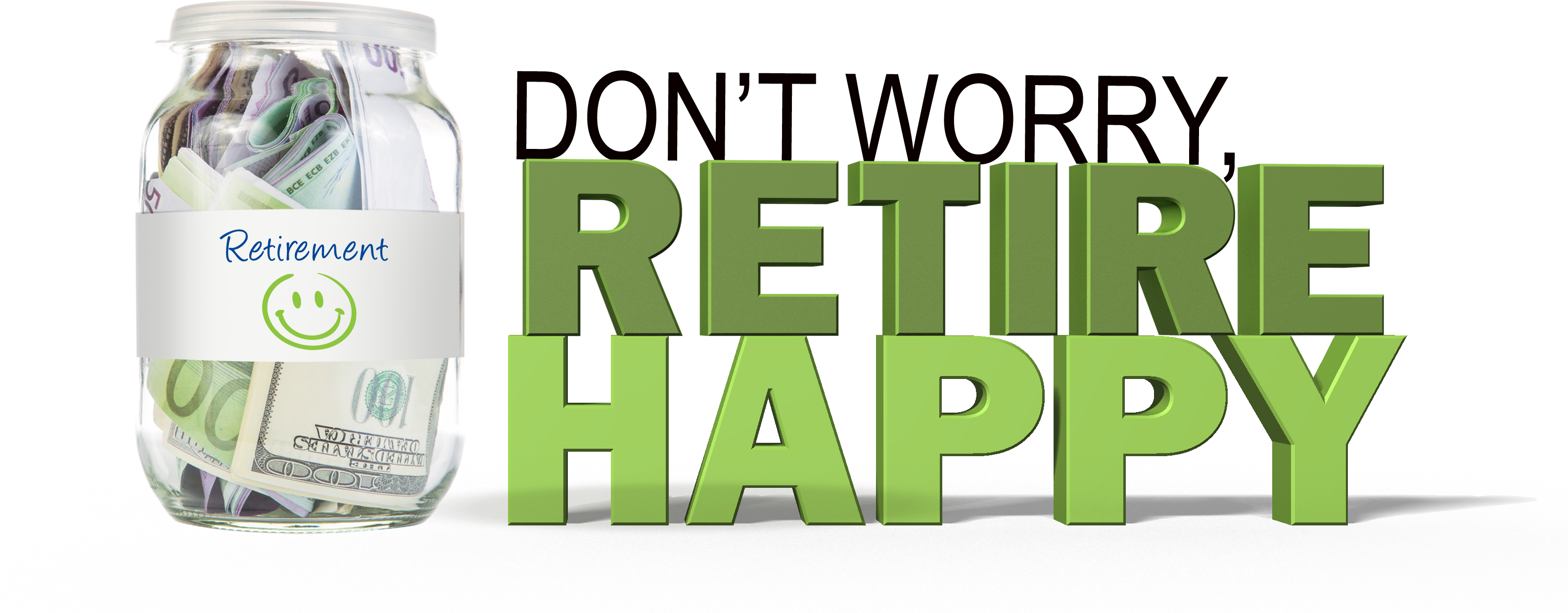 Dontworryretirehappylogo - Chaas (3264x1359), Png Download