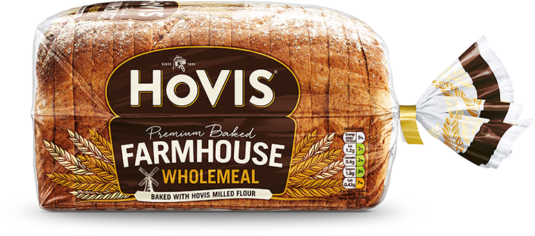 Wholemeal Farmhouse - Hovis Small Wholemeal Medium Bread 400g (826x400), Png Download