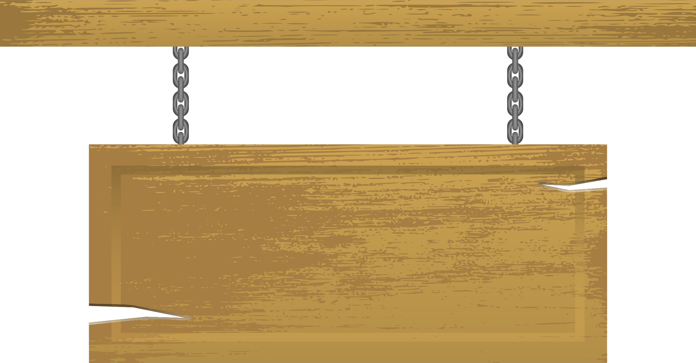 Wooden Blank - Blank Wooden Sign Png (2400x1252), Png Download