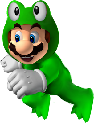 305px-frogmario - Mario Bros Traje De Rana (305x397), Png Download