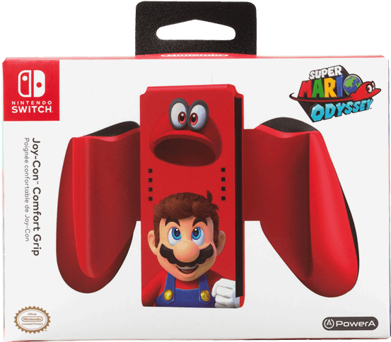 Nintendo Switch Joy-con Comfort Grip Mario Odyssey (600x600), Png Download