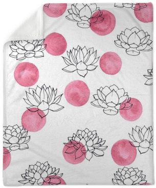 Colorful Hand Drawn Vector Lilies Contours With Pink - Watercolor Painting (400x400), Png Download