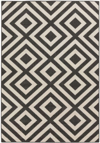 Alfresco Beige & Black Rug Design By Surya - Black And White Rugs (480x480), Png Download
