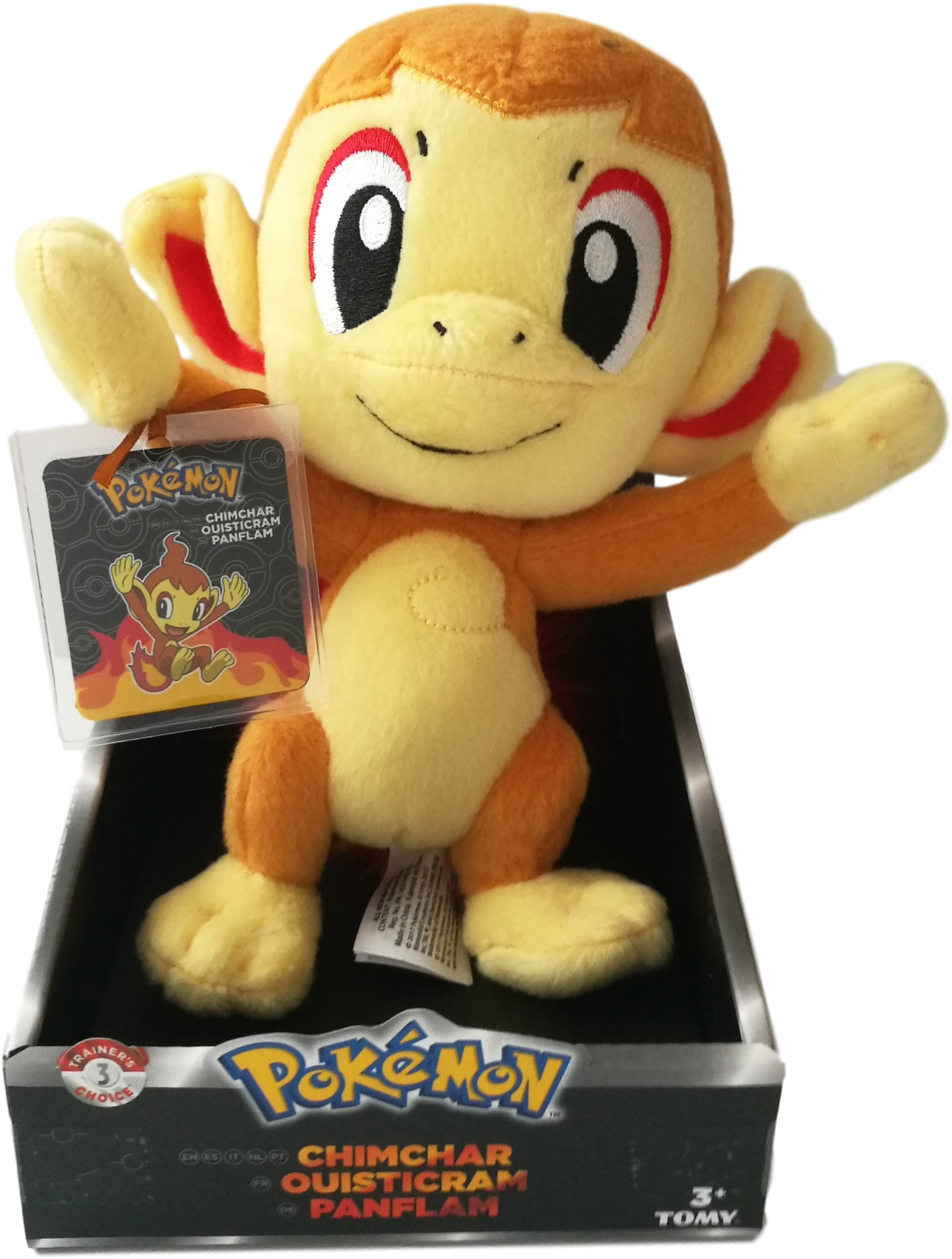 Official Pokemon 8" Trainer's Choice Chimchar Plush - Tomy Pokemon Trainer's Choice 8 Inch Basic Plush, Multi-color (1583x2021), Png Download