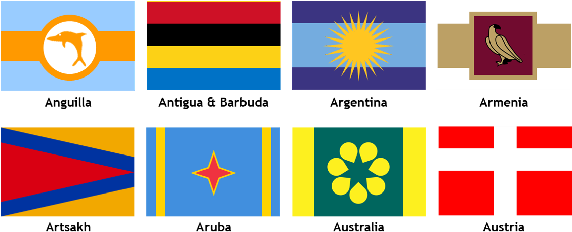 Redesignsflags Of The World - Graphic Design (1129x477), Png Download