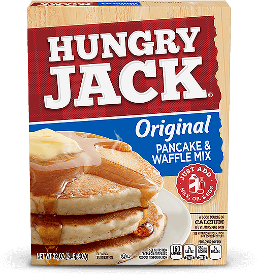 Original Pancake & Waffle Mix - Hungry Jack Pancakes Box (550x622), Png Download