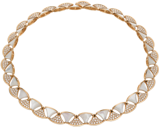 Divas' Dream Necklace In 18 Kt Rose Gold Set With Mother - Tiffany Hardwear Graduated Link Necklace (440x316), Png Download