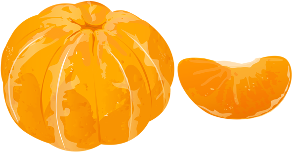 Peeled Mandarin Transparent Png Clip Art - Mandarin Clipart Png (600x310), Png Download