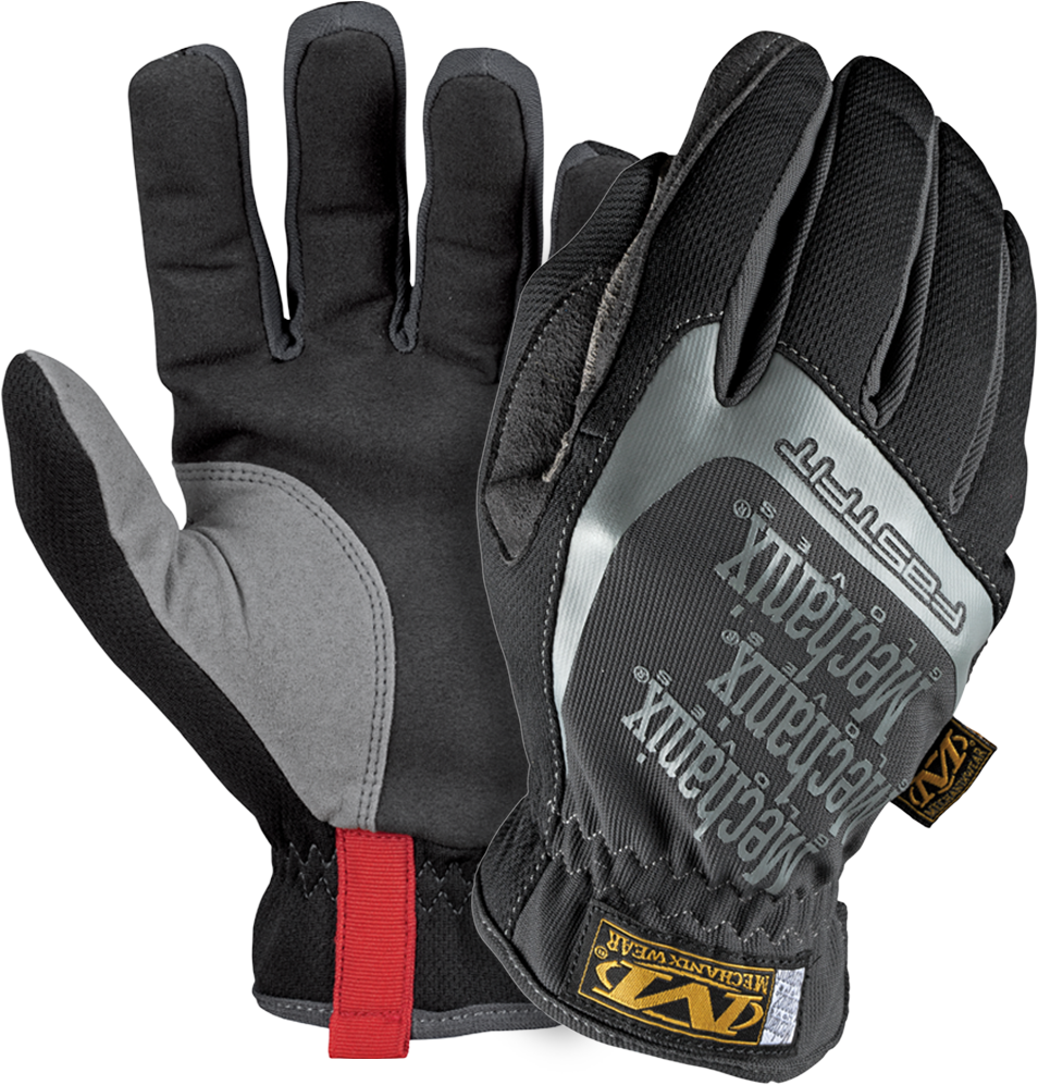 Mechanix Wear Medium Black And Gray Fastfit Full Finger (1000x1200), Png Download