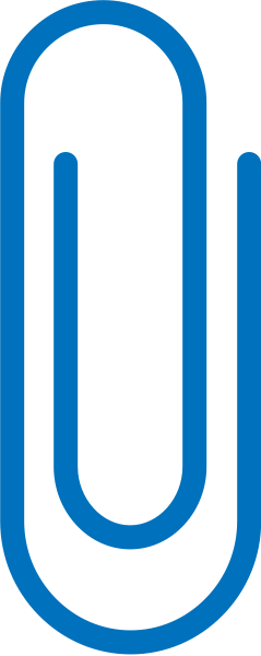 Paperclip Blue - Blue Paper Clip Clipart (239x600), Png Download