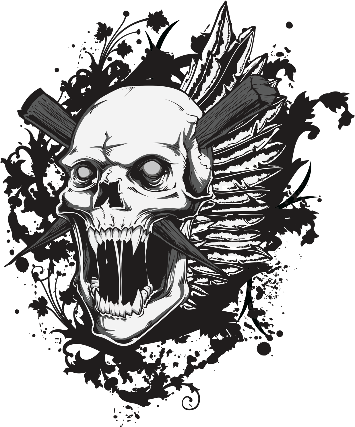 Va - Skull T Shirt Hd Designs (1280x1810), Png Download