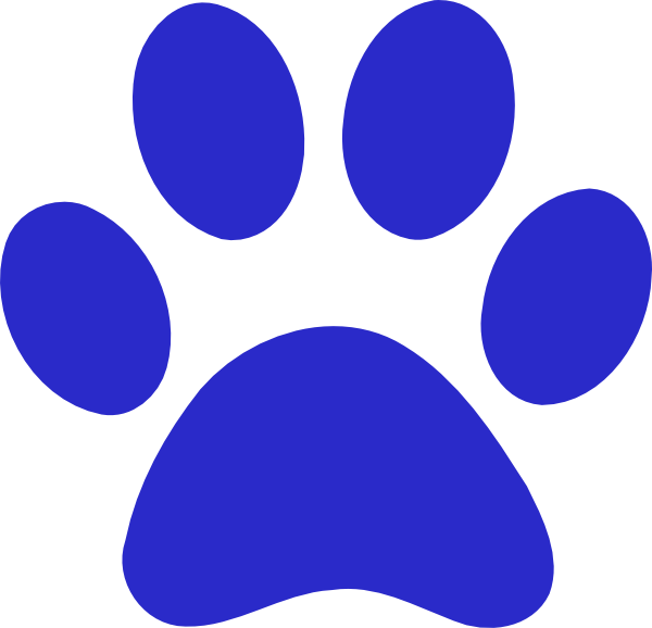 Tiger Paw Clip Art - Blue Paw Logo (600x578), Png Download