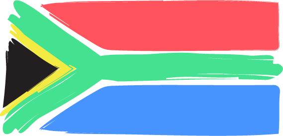 Stylized South African Flag - South African Flag Transparent Background (569x273), Png Download