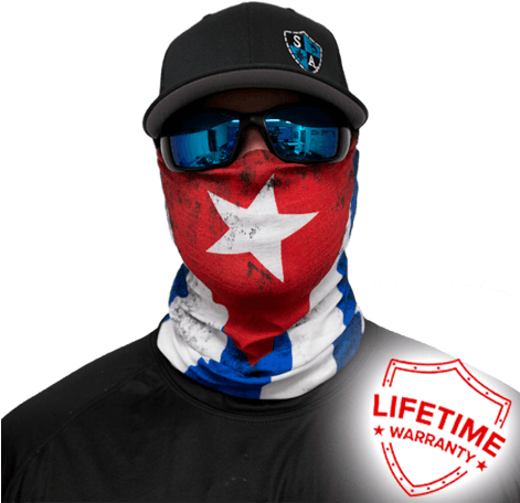 Spf40 Cuba Flag Face Shield - Salt Armour Cuba Fishing Hunting Mens Face Shield Mask (470x470), Png Download