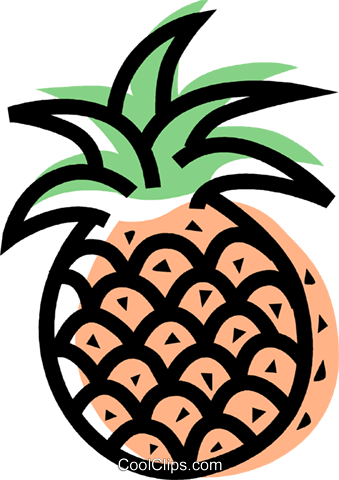 Abacaxi Livre De Direitos Vetores Clip Art Ilustração - Pineapple Clip Art (339x480), Png Download
