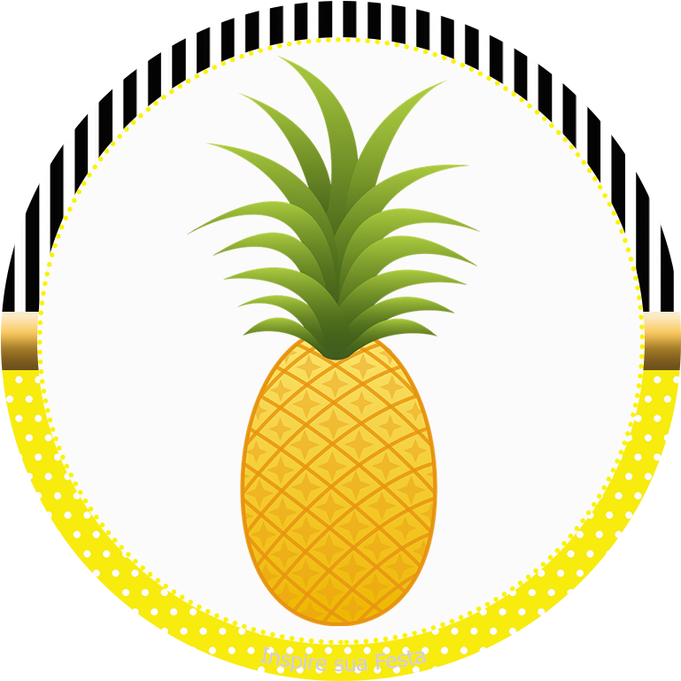 Tag Para Lembrancinha Ou Topper Para Docinho - Coroa De Abacaxi Para Imprimir (827x827), Png Download