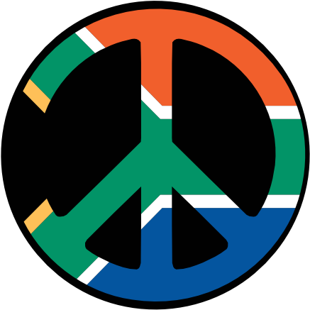 Peace Clipart Africa - South African Flag Peace (444x444), Png Download