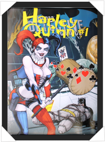 #303 - Harley Quinn Animated Poster (500x500), Png Download