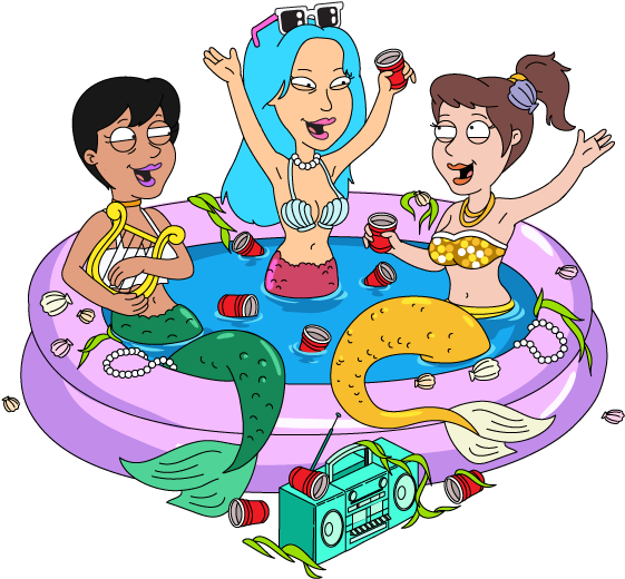 Fg Decoration Sirens - Cartoon (697x650), Png Download