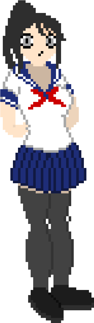 Ayano Aishi - Ayano Aishi Pixel Art (580x1300), Png Download