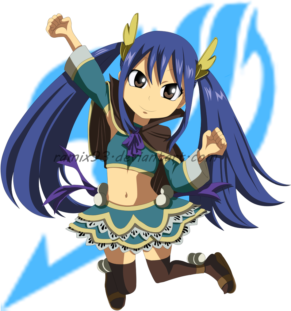 Fairy Tail Achtergrond Called Fairy Tail Girls - Wendy Fairy Tail Chibi (1050x1050), Png Download