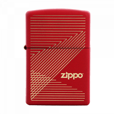 Zippo Classic Lighter With Zippo Logo, Red Matte, 28760 - Zippo (375x375), Png Download