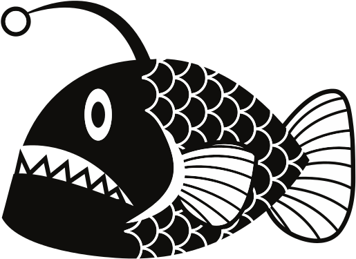 Cartoon Angler Fish (550x550), Png Download