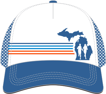 Bayshore Stripes & State Trucker Hat - Trucker Hat (443x364), Png Download