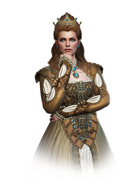 Anna Henrietta Sim, Dress, Accessory, Hair - Anna Henrietta Witcher 3 (654x727), Png Download